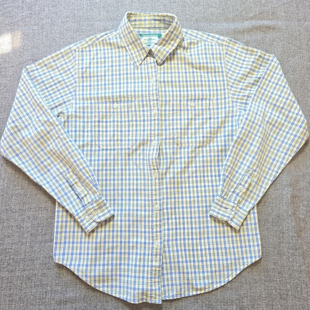 St Johns Bay Shirt Mens Button Up Tartan Plaid Small